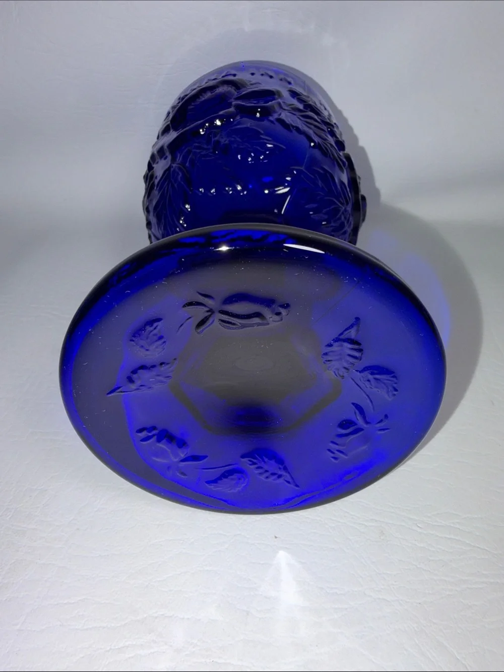 Madonna Inn VTG Collector's Goblets Water Cobalt Blue Heavyweight Holds 10 Oz